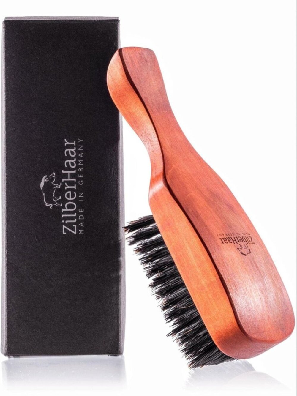 Men's Hair & Beard Brush - Soft Boar Bristles, Exfoliates Skin & Scalp, Grooming